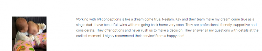 IVF Conceptions client testimonial