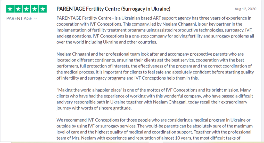 Testimonial for IVF Conceptions 