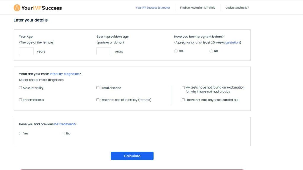 IVF Success Rate Calculators tools