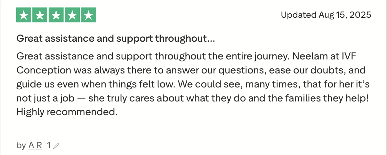 Testimonials for IVF Conceptions 