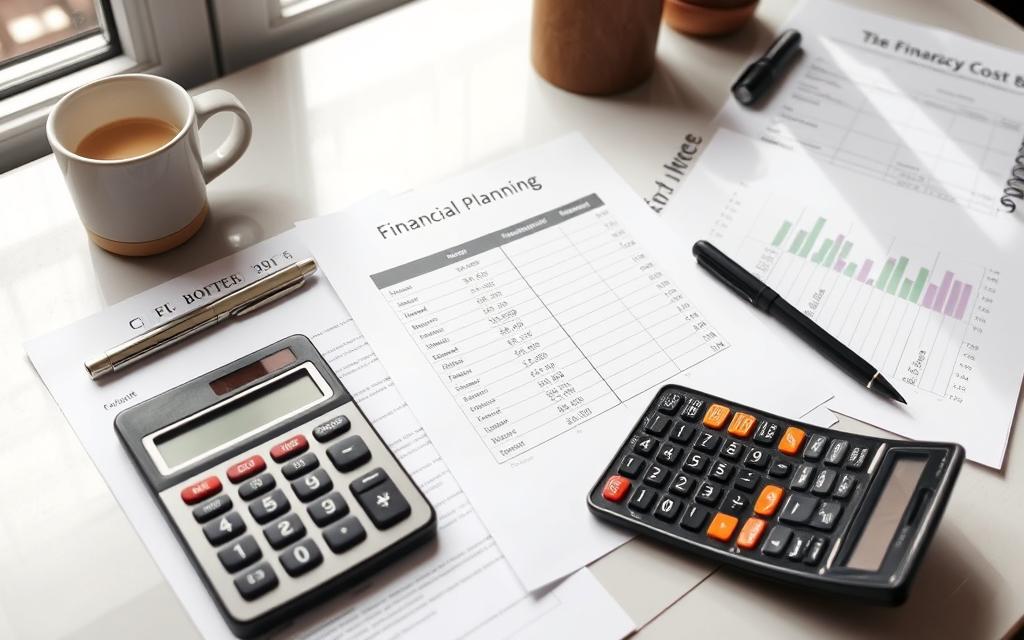 Financial planning documents for surrogacy costs