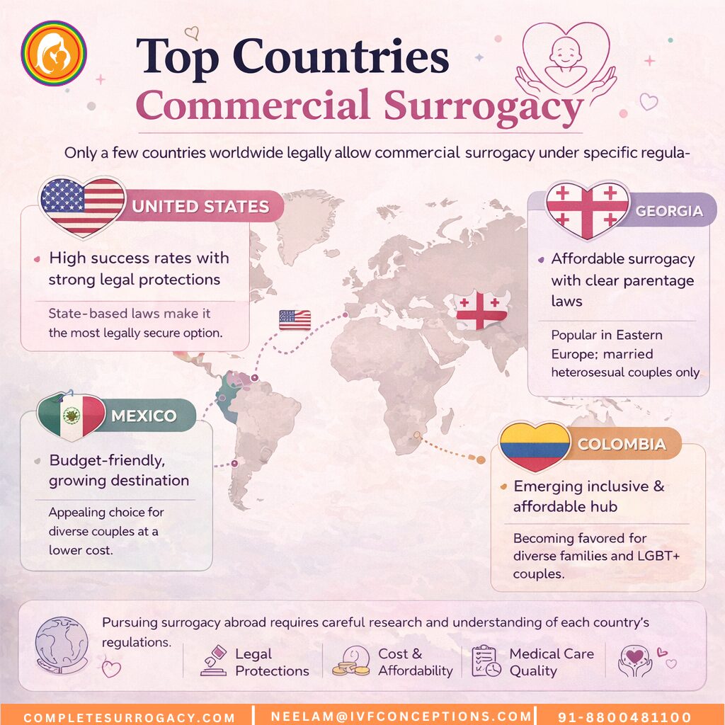 Best countires for commercial surrogacy Best countires for commercial surrogacy